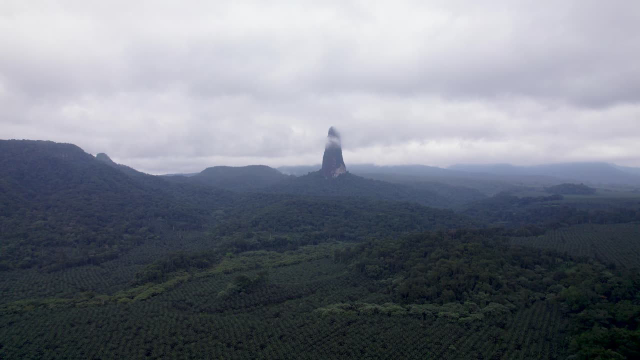 Pico Cão Grande, São Tomé — a dramatic volcanic plug rising from lush rainforest in Obô Natural Park, an iconic African landmark