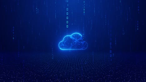 Cloud computing tata technology on blue dark background low poly big data online concepts cyber