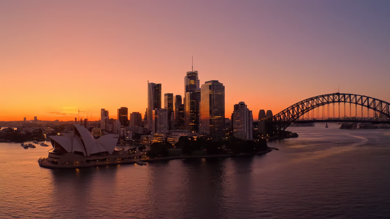 Sydney cityscape at sunset