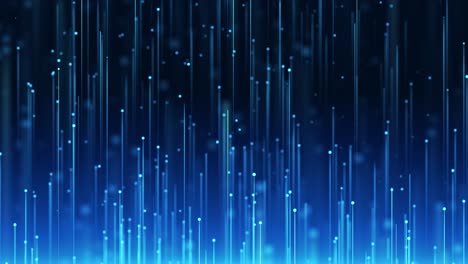 4k motion graphic loop blue particles line train connected backgrounds tech presentations cyberspace