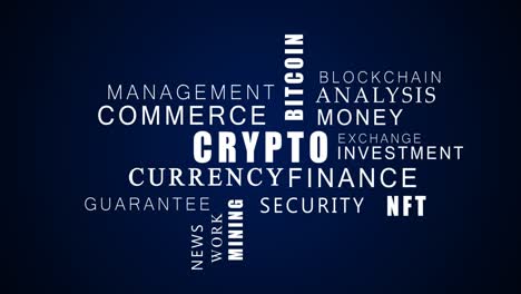 crypto technology background. intro. typography backdrop.