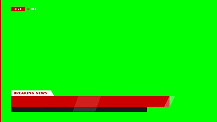 Breaking News Lower Third Graphic on Green Screen