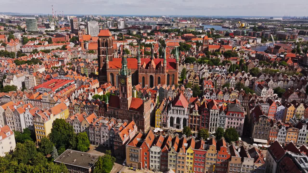 Aerial view of Gdansk, Poland