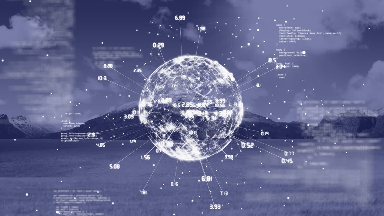 산 위에서 금융 데이터 처리의 애니메이션