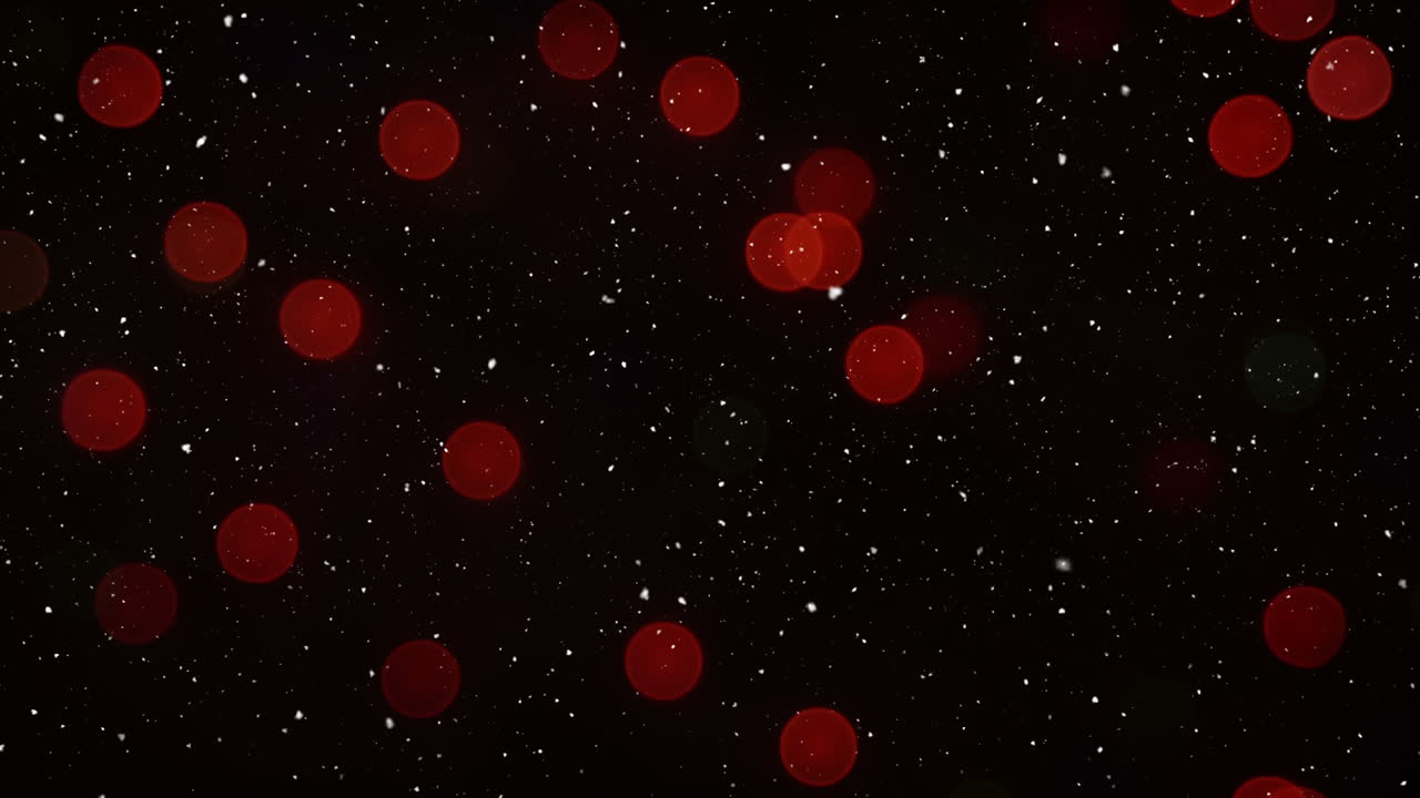 흐릿한 조명 위에 눈이 있는 비디오 구성