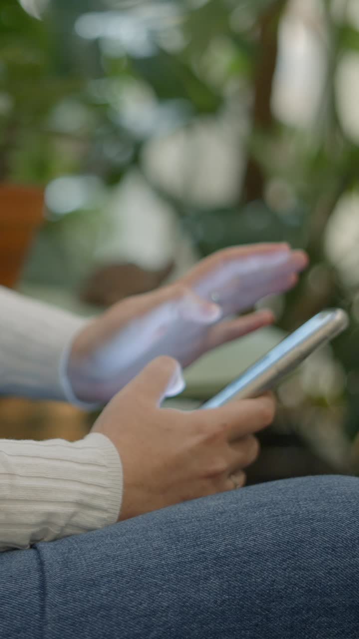 Person using a smartphone