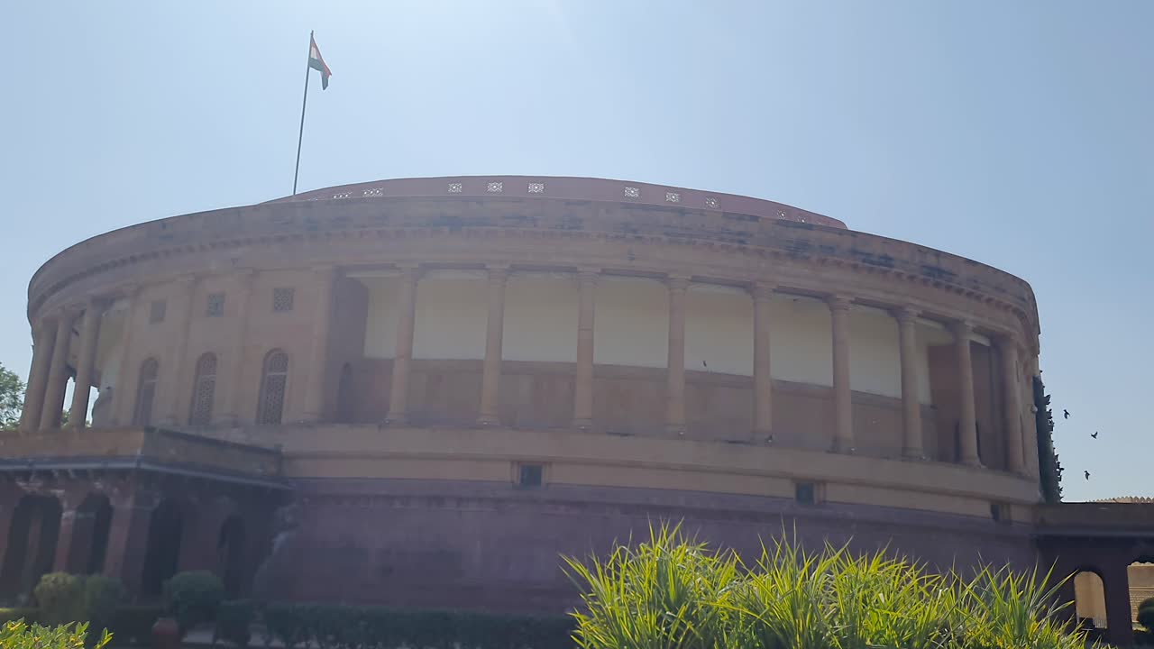 iconic parliament architecture in daylight view