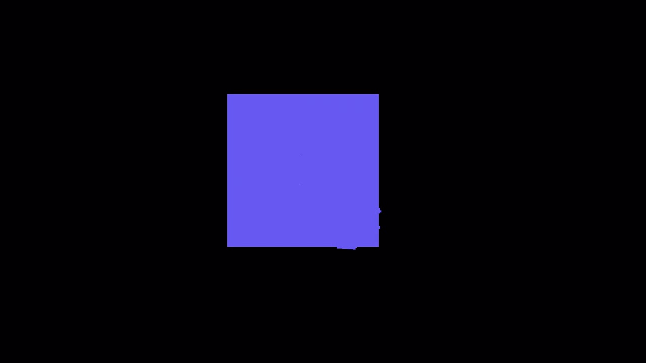 Purple Square Shape Pulsing on Black Background