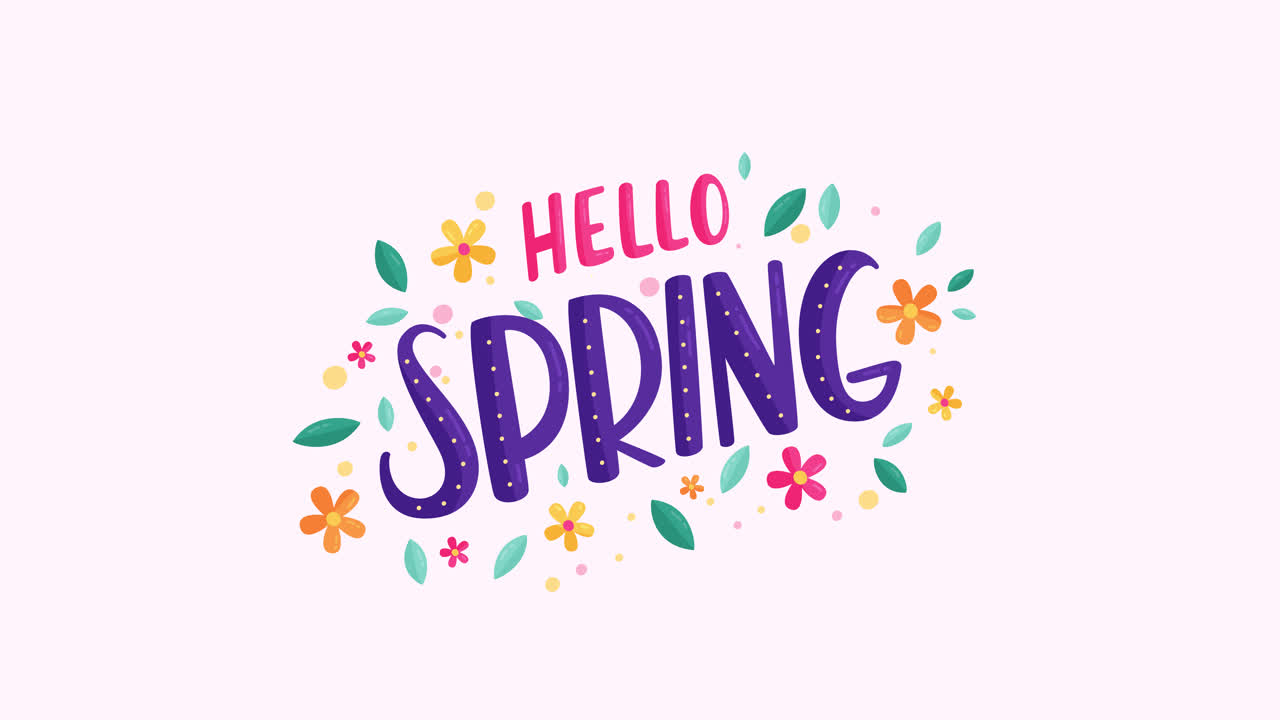 안하세요 스프링 그래픽 디자인