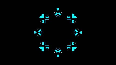 Colorful kaleidoscope graphic pattern motion background