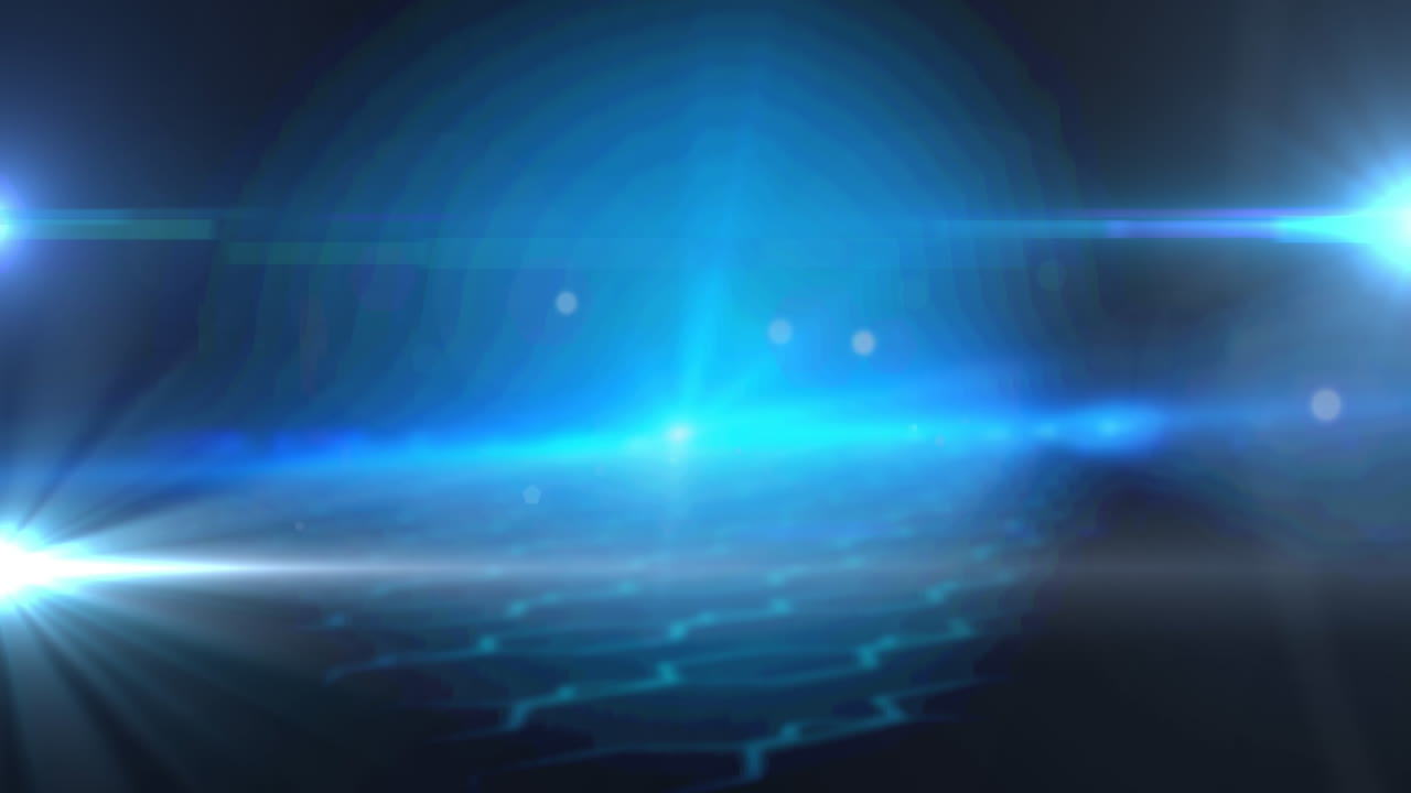 파란색 반 ⁇ 이는 불빛으로 연결 네트워크의 애니메이션