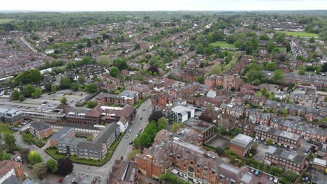 henley on thames town centre oxfordshire uk aerial point of view footage