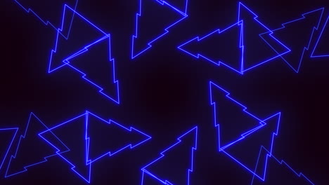 patrón abstracto de árbol de navidad azul neón y láser