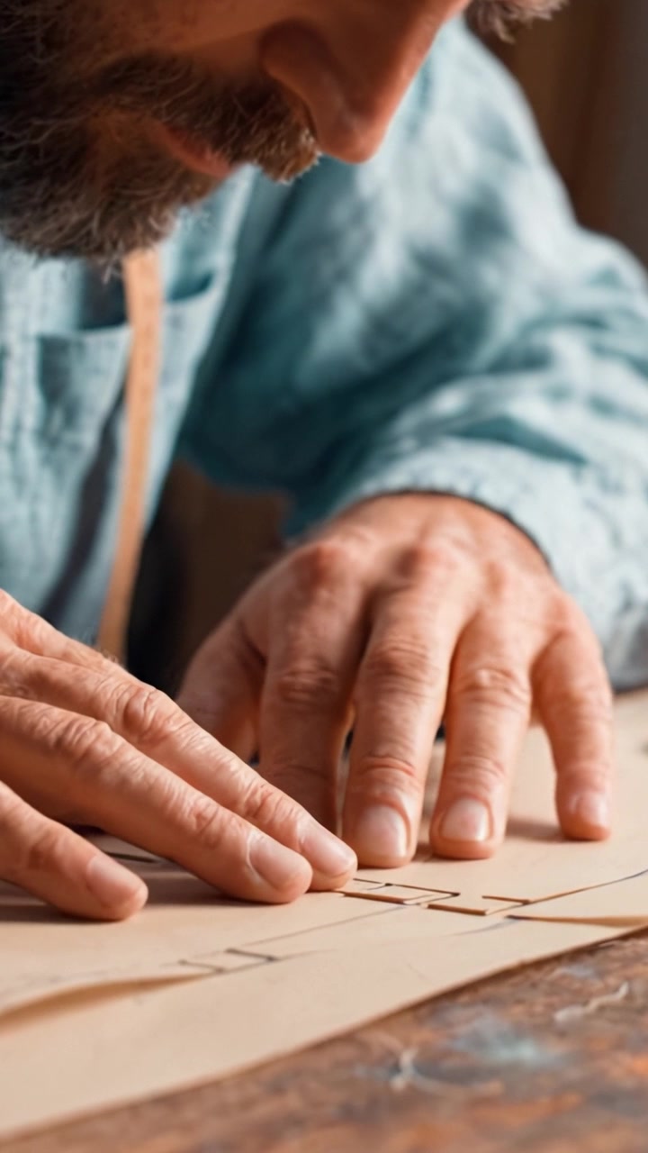 Artisan's Craft: An Intimate Look at Handcrafted Leather Techniques with Focus on Precision and Skill in Creating Unique Patterns and Designs