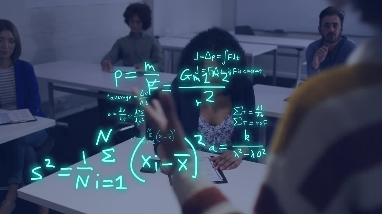 Animation of equations and data processing over diverse students