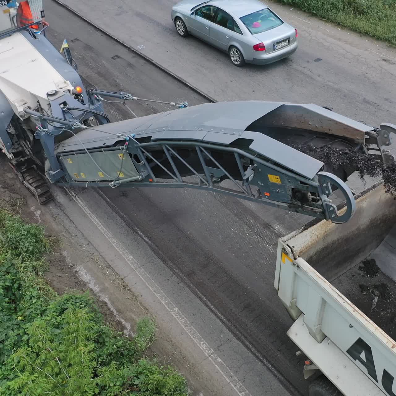 Highway construction site