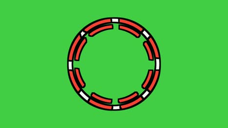 Rotating-circle-border-animation-on-green-screen