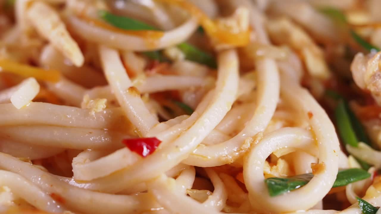 Close-up of Stir-fried Noodles