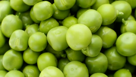 green peas rotate, top view