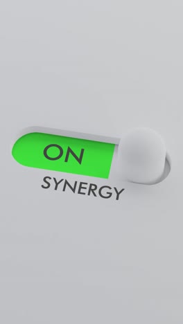 encendiendo el interruptor de sinergia vídeo vertical