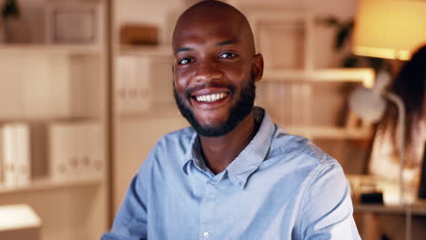 Happy,-smile-and-business-with-black-man-in-office