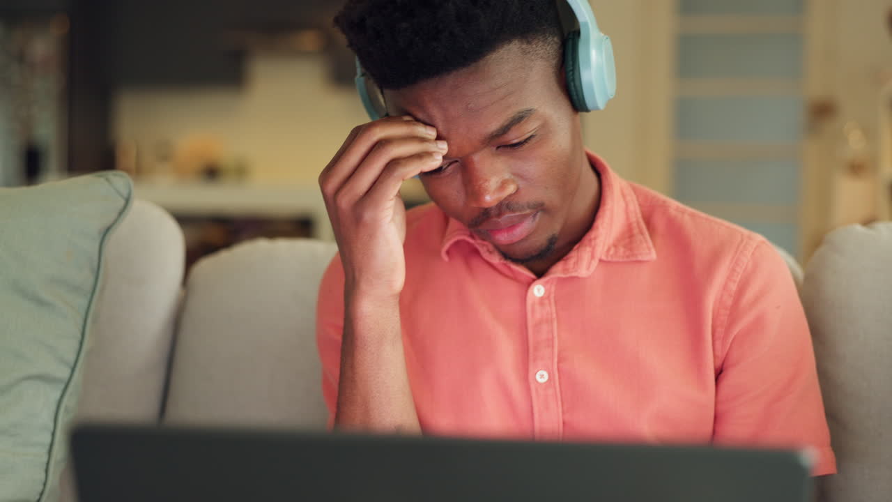 Gen z, mental health and man on video call