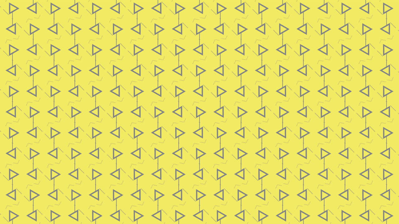 Motivo a triangoli geometrici su sfondo giallo.