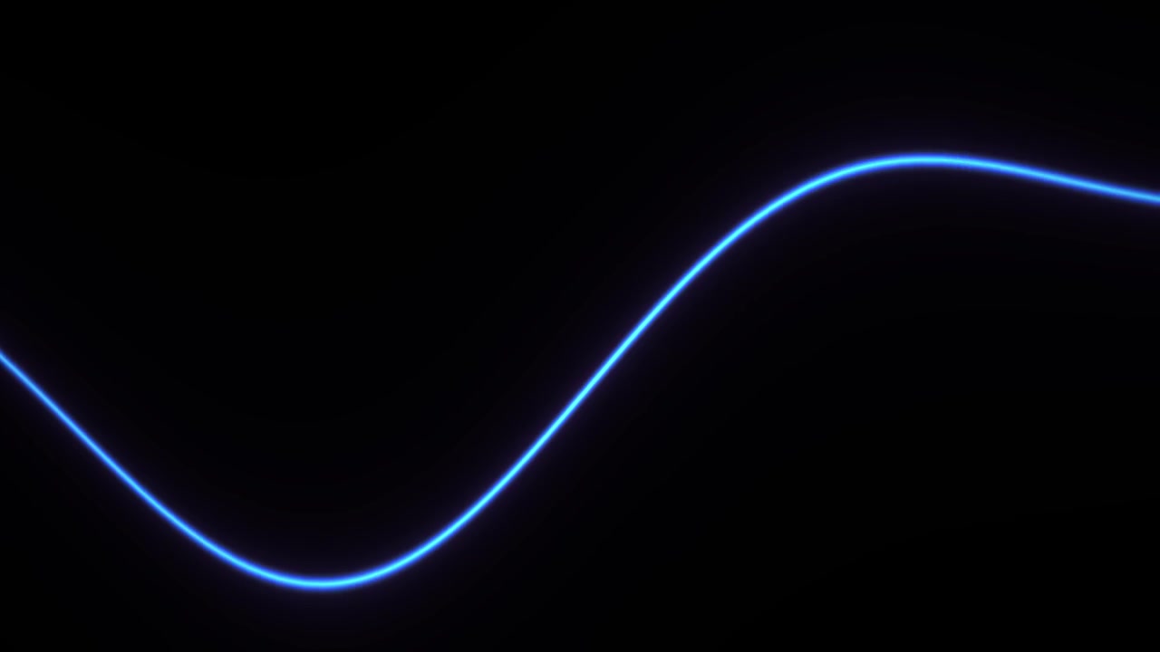 Abstract Blue Glowing Sine Wave with Digital Glitch Effect