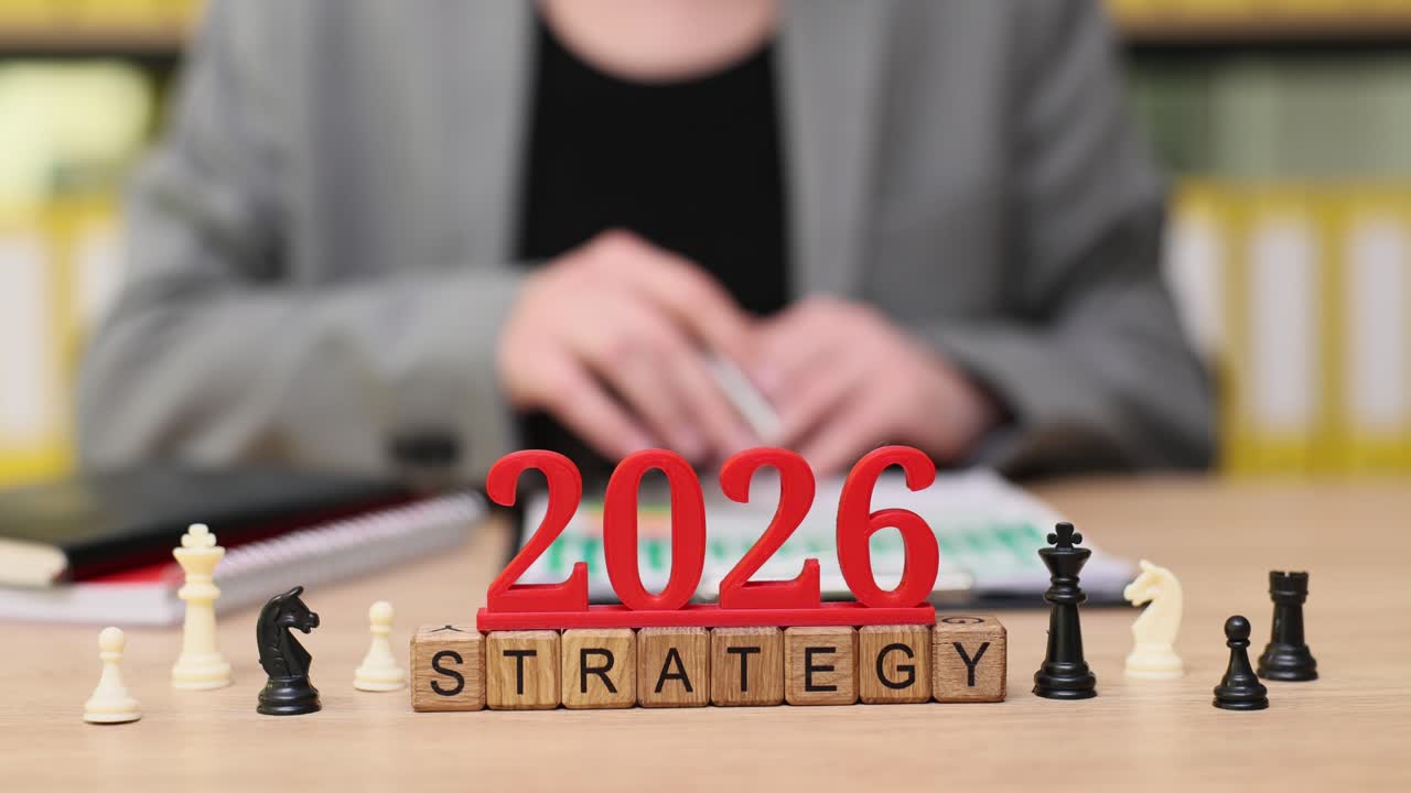 2026 Business Strategy with Chess Pieces