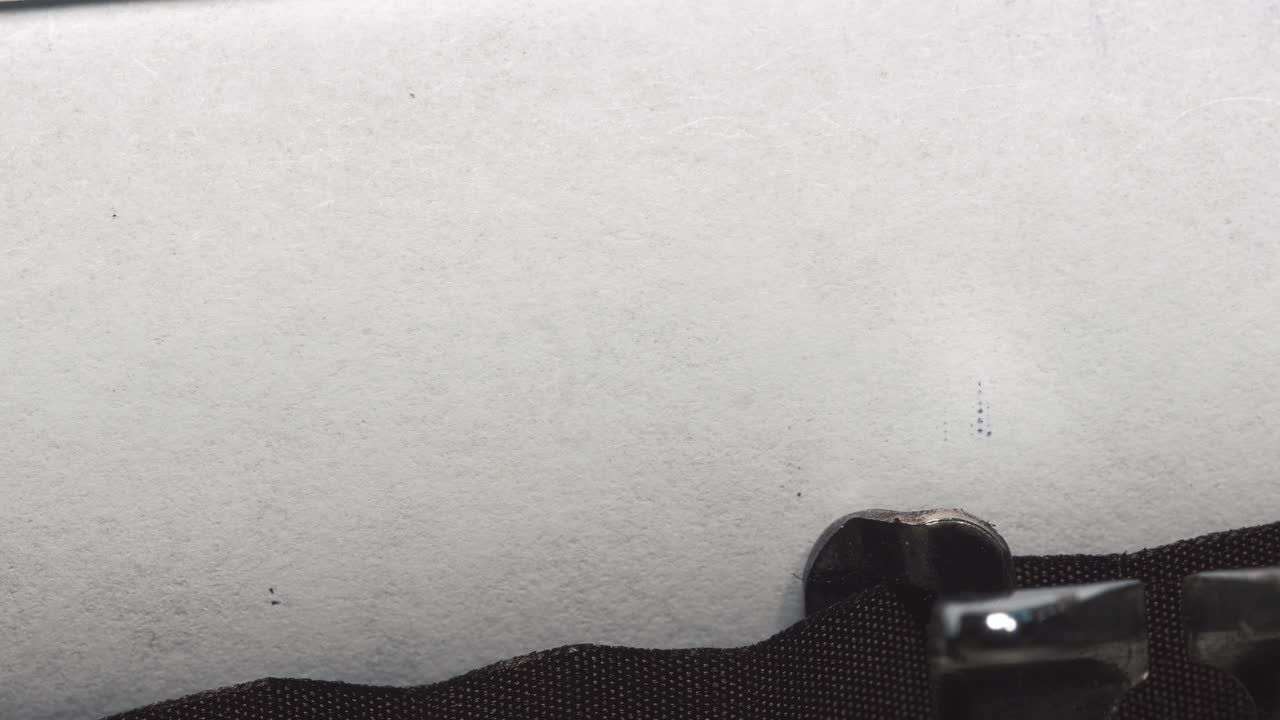 Family leg on typewriter