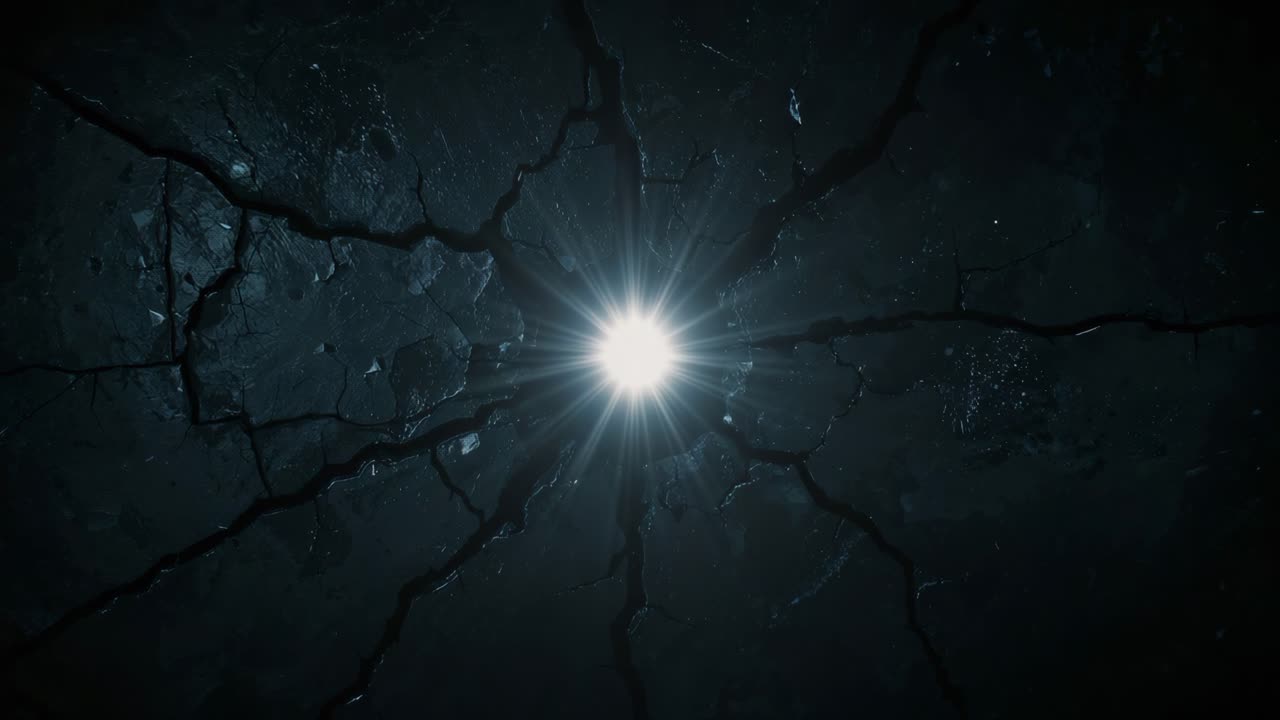 Cracked Surface with Bright Light