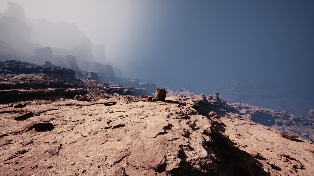 Bright sunlight on rocky cliff