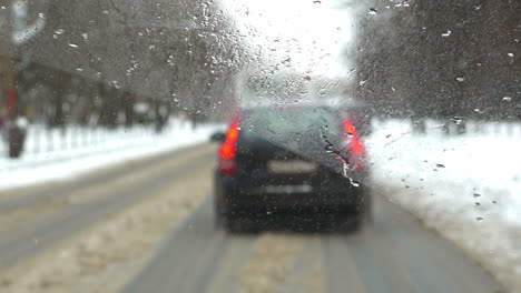 slow driving on messy city roads