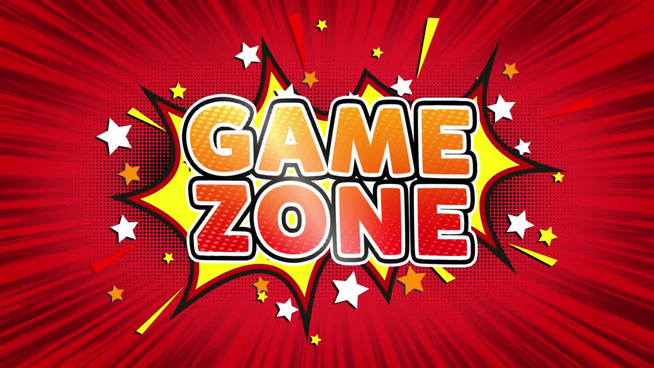 Game Zone Comic Style Graphic Design