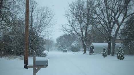 -Slow-motion-snow-falling-in-winter-storm