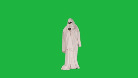 ghost costume on green screen