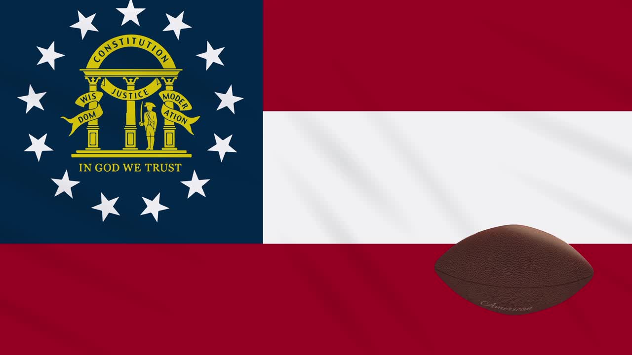 조지아 발이 흔들리고 아메리칸 볼 공이 회전하고, 루프