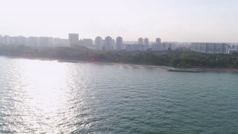 aerial view of east coast park, singapore