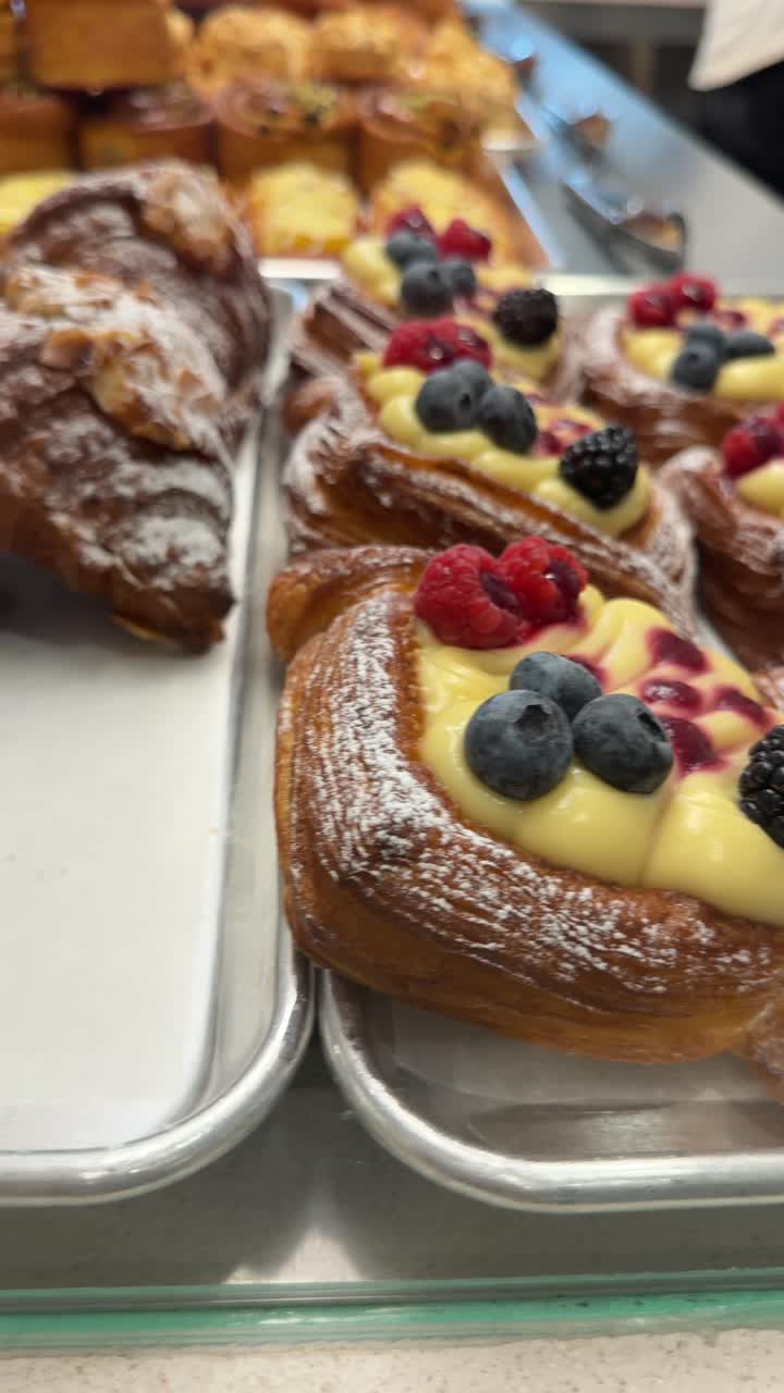 Assortment of Delicious Pastries and Croissants
