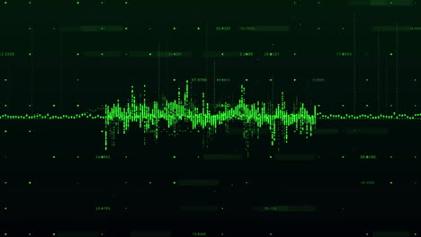 animation of financial data processing over black background