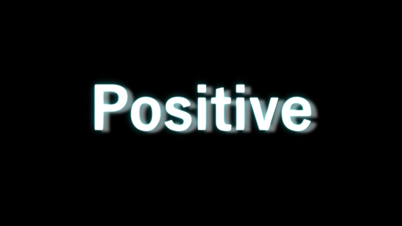 Positive text animation message motion graphics