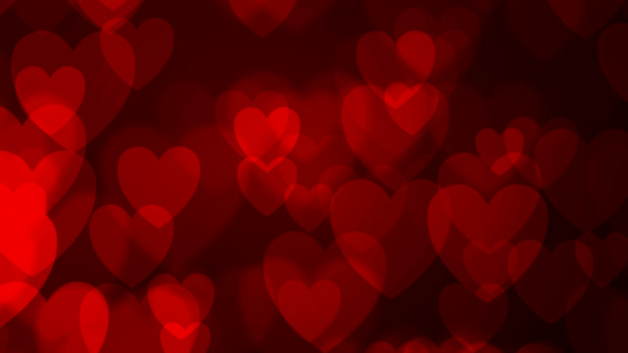 el fondo de los corazones rojos.