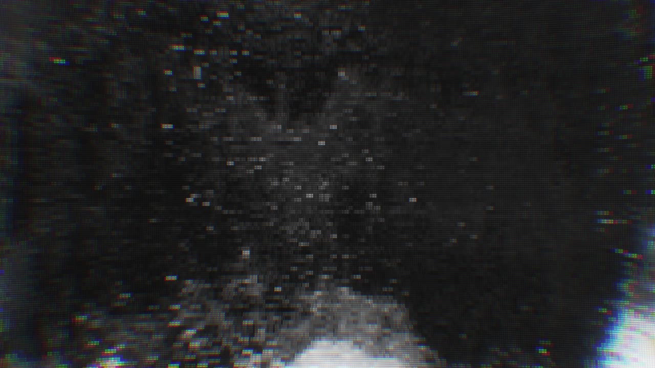 독특한 디자인 추상 디지털 애니메이션 픽셀 노이즈 오류 오류 비디오 손상