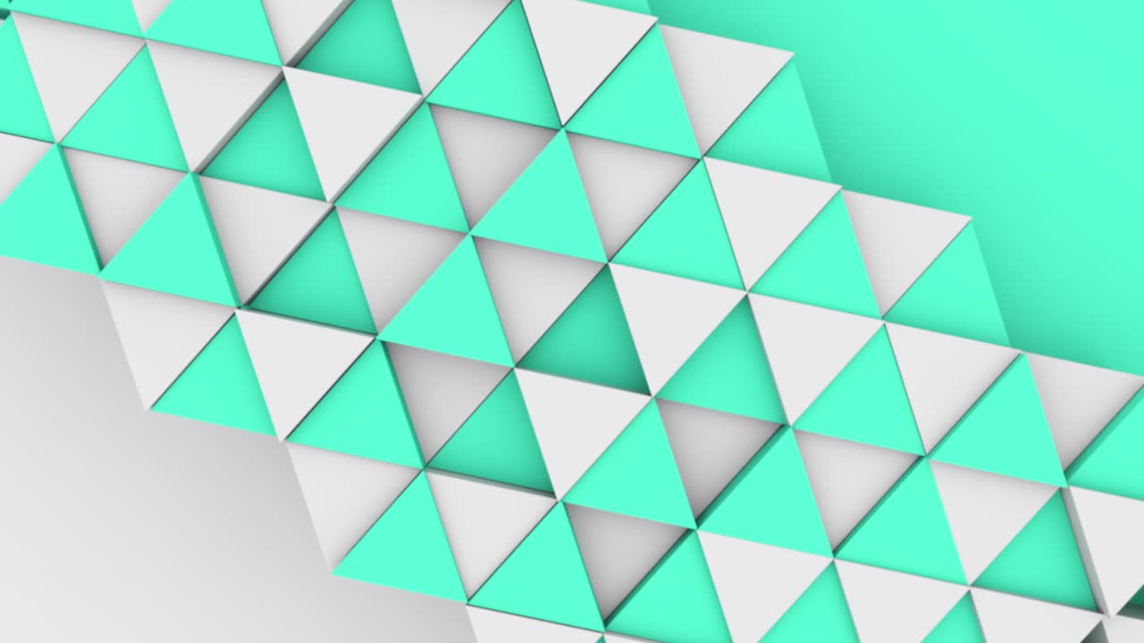 abstract 3d triángulo formas de fondo con diferentes colores vista superior. conjunto de imágenes de animación de bucle 4k.