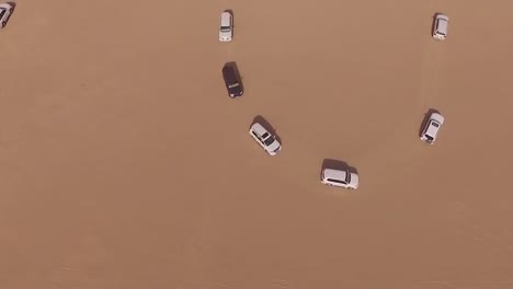 cars driving in the desert