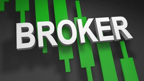 broker title graphic 3d animation for stock market