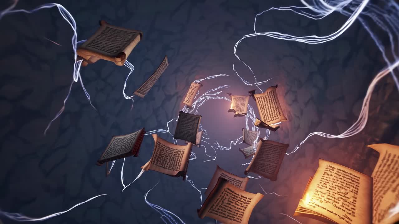 Magical Books and Lightning in a Cave