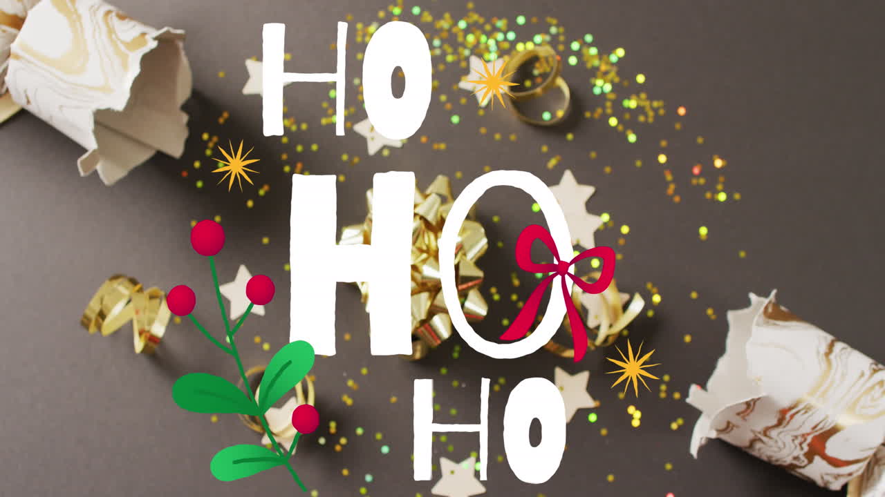 animación de felicitaciones de navidad texto sobre decoraciones de navidad