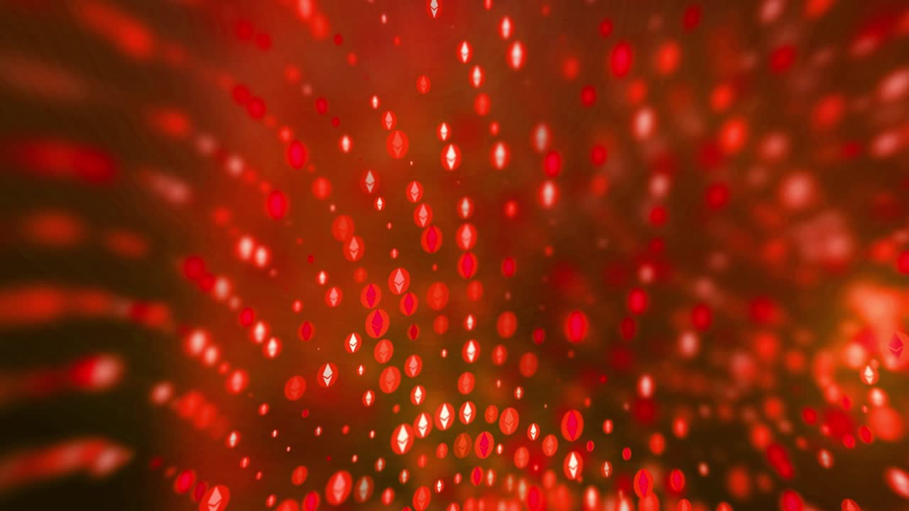 파란색 빛나는 반이는 럭셔리 점 추상 에테 배경 빨간색