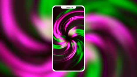 papel tapiz de teléfono móvil abstracto con remolinos rosados y verdes